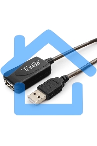 Кабель-удлинитель USB2.0 активный Gembird/Cablexpert UAE-01-5M, AM/AF, 5м