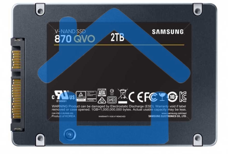 Накопитель SSD Samsung 870 QVO, 2Tb, SATA III, 2.5