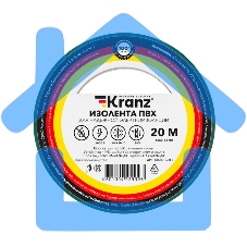 Изолента ПВХ KRANZ 0.13х15 мм, 20 м, зеленая (10 шт./уп.)