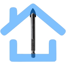 Сверло по стеклу и керамике 12 мм шестигранный хвостовик Kranz