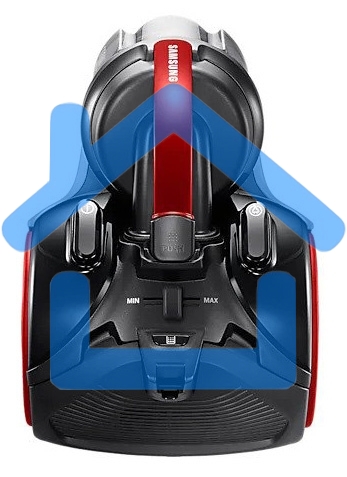 Пылесос Samsung VC15K4116VR/EV красный/черный, 390/1500 Вт, уборка сухая, пылесборник контейнер 1.3 л