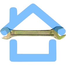 Ключ рожковый, 8 х 9 мм, желтый цинк Сибртех