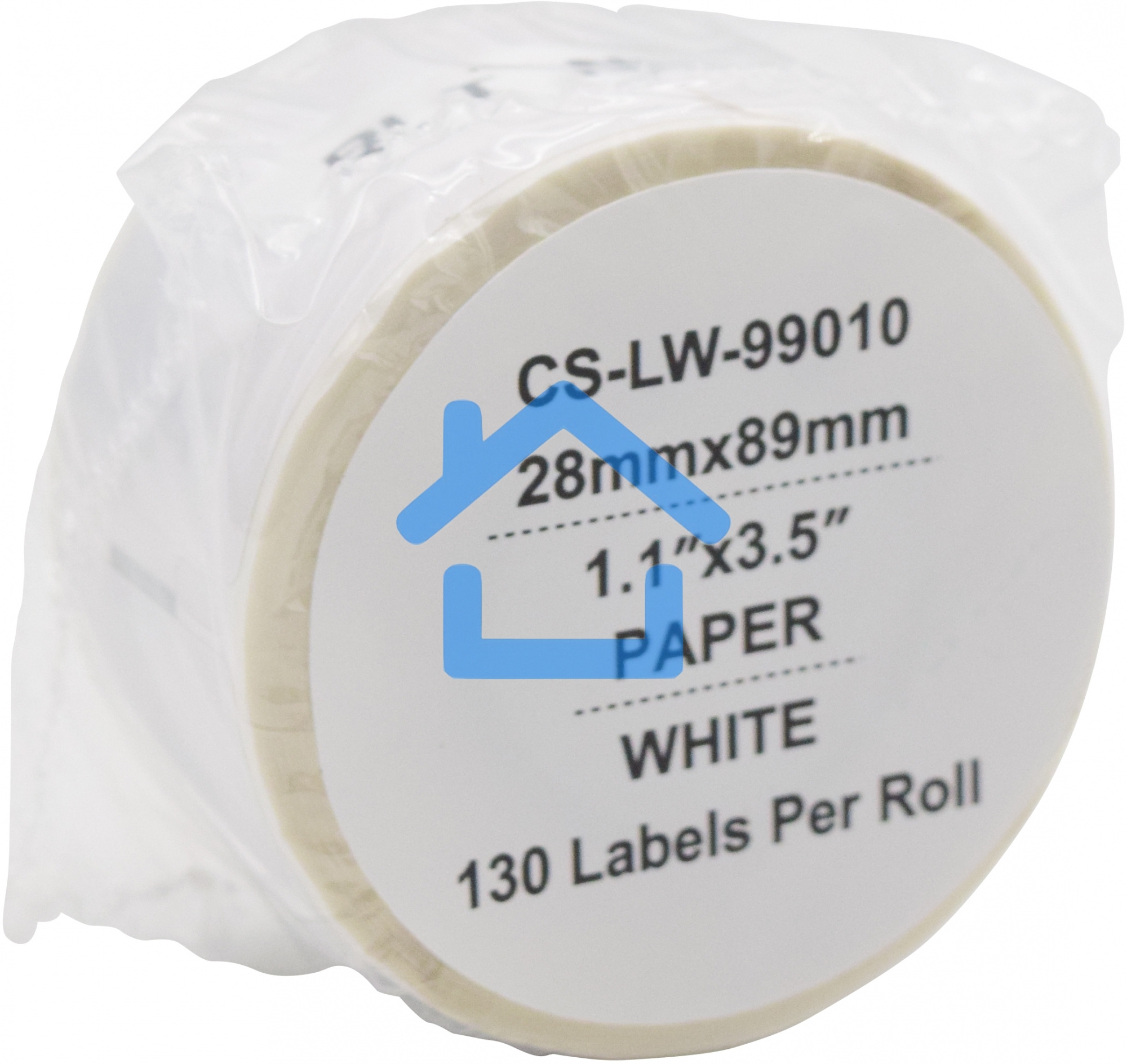 Этикетки Cactus CS-LW-99010 сег.:89x28мм черный белый 130шт/рул Dymo Label Writer 450/4XL