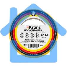 Изолента ПВХ KRANZ 0.13х15 мм, 20 м, желтая (10 шт./уп.)