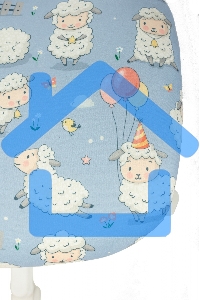 Кресло детское Бюрократ CH-W296NX TW-02 светло-серый овечки, сетка/ткань, крестов. пластик, пластик белый