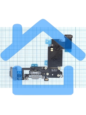 Шлейф разъема питания с аудио-разъемом для iPhone 6S Plus серый