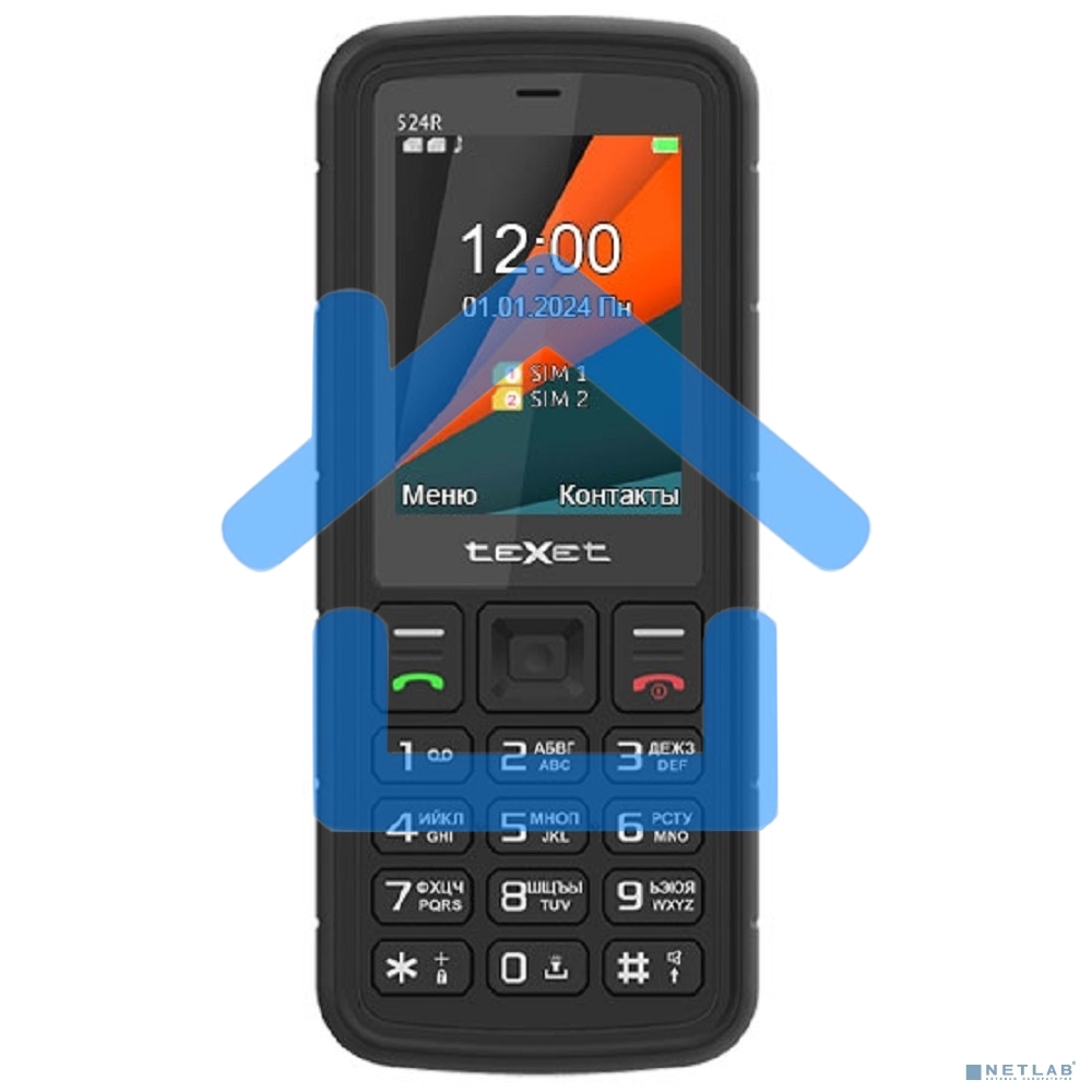 Мобильный телефон teXet TM-524R черный