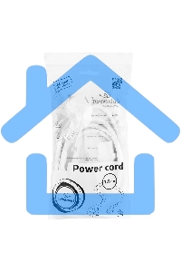 Кабель питания Gembird 1.8м, VDE(0.75мм), белый, с зазем., пакет PC-186W-VDE