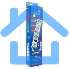 Сетевой фильтр POWER CUBE 1,9 м.* 5 розеток, серый