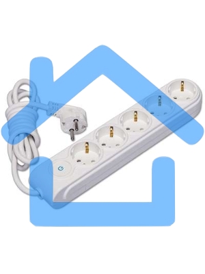 Удлинитель 5х5м с заземл. 16А защ. шторки Makel N5310063