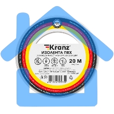 Изолента ПВХ KRANZ 0.13х15 мм, 20 м, белая (10 шт./уп.)
