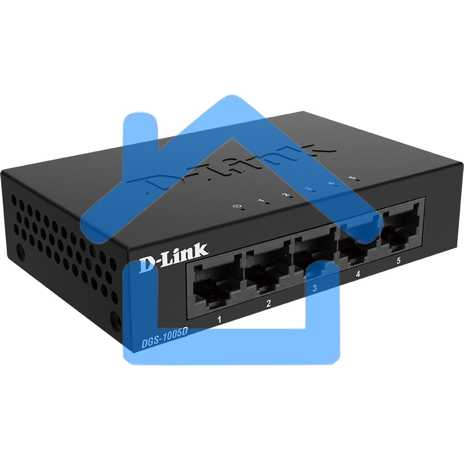 Коммутатор D-Link DGS-1005D/J2A неуправляемый с 5 портами 10/100/1000Base-T и функцией энергосбережения