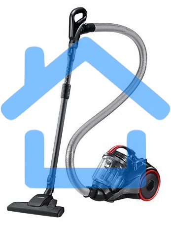 Пылесос Samsung VC15K4116VR/EV красный/черный, 390/1500 Вт, уборка сухая, пылесборник контейнер 1.3 л