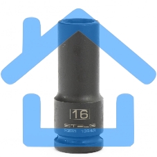 Головка ударная удлиненная шестигранная, 16 мм, 1/2