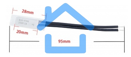 Термостат биметаллический KSD9700 5А/80 С нормально разомкнутый