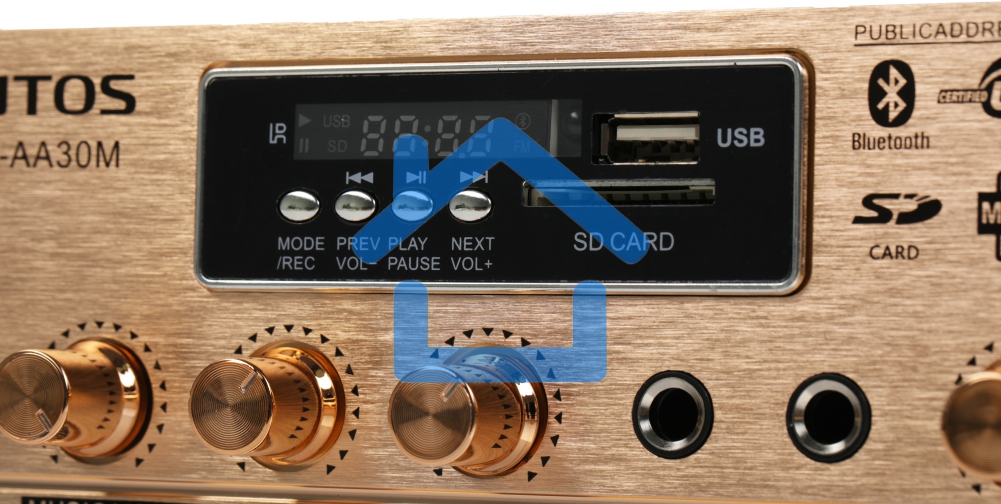 Усилитель Tantos TSo-AA30M выход 100Вт / 30Вт (00-00025068)