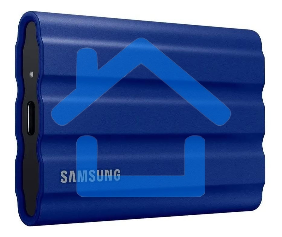 Накопитель Samsung External SSD T7 Shield, 2TB, Type C-to-C/A, USB 3.2 Gen2, R/W 1050/1000MB/s, IP65, 88x59x13mm, 98g, Blue (12 мес.)