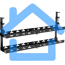 Кабель-канал Cactus CS-CM-700-2BK для столов 72.8x13.5x34.2см черный