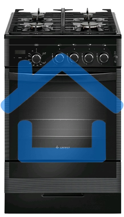 Плита газовая Gefest ПГ 5500-03 0044 черный, конфорок 4 шт, духовка 52 л, 50 см x 85 см x 58.5 см