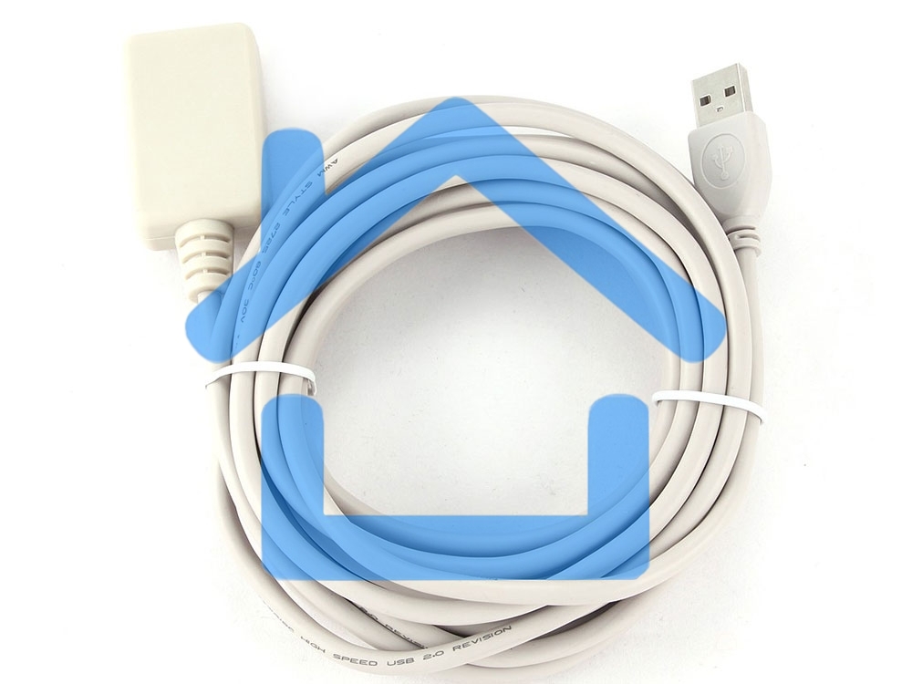 Кабель Gembird UAE016 USB 2.0 кабель удлинительный, активный 4.8м AM/AF, черный