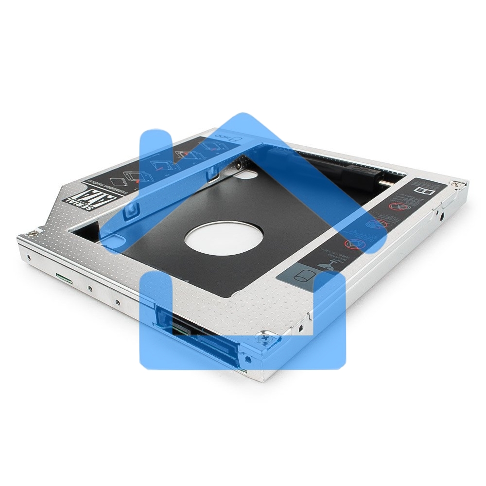 Низкопрофильный адаптер Gembird MF-95-01 для 2.5-дюймового накопителя в отсек 5.25 дюйма, 9,5 мм