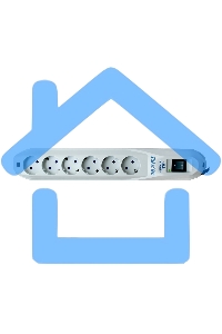 Сетевой фильтр Pilot GL 6 розеток (5 евро + 1 без заземления) 10 м Surge protector Pilot GL 6 outlets (5 euro + 1 without ground) 10A / 2.2kVt, 10m