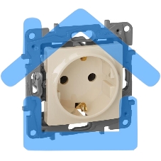 Розетка 2К+З винты, сл. кость ETIKA 