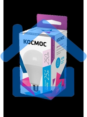 Лампа светодиодная A65 25Вт 6500К E27 220В Космос LkecLED25wA65E2765
