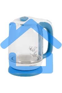 Чайник Energy E-281 1.7л, стекло, бело-голубой (164117)