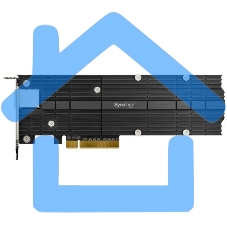 Сетевая карта Synology M.2 SSD-NVME adapter M.2 2110/2080,2 slots m.2 key, 10 Gigabit port RJ-45, PCIe 3.0 x8 adapter (FH bracket)'