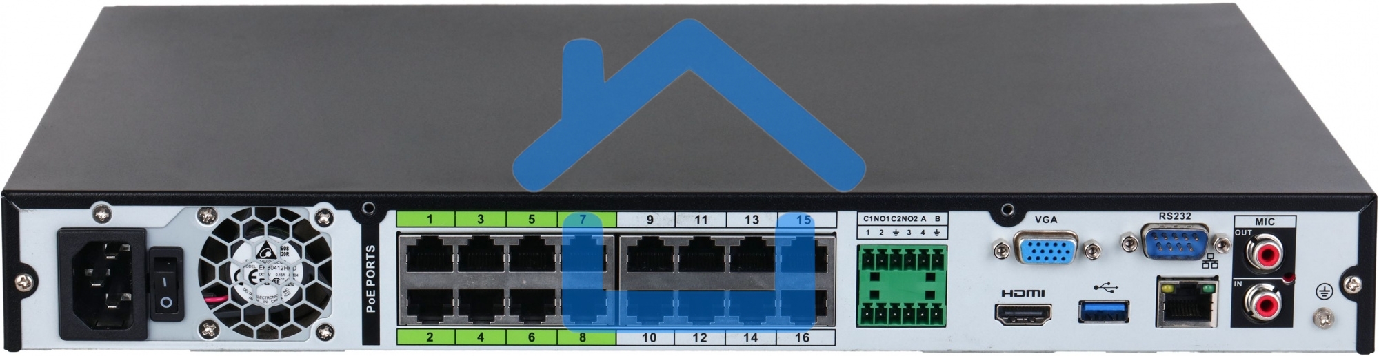 Видеорегистратор Dahua DHI-NVR5216-16P-EI