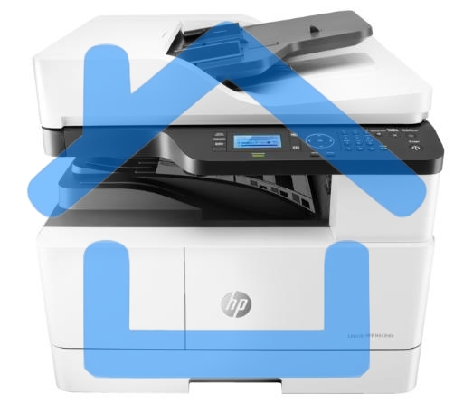 МФУ лазерное HP LaserJet MFP M443nda (8AF72A), A3, ч/б, печ. до 25 стр/мин. (А4) до 13 стр/мин. (А3), скан. до 21 стр/мин., 1200 x 1200 dpi (печать) 600x600dpi (скан.), USB, RJ-45