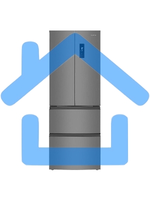 Холодильник Maunfeld MFF180NFSE01 нержавеющая сталь трехкамерный 224/113л морозилка снизу, No Frost