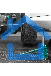 Домкрат гидравлический бутылочный Сибртех 2 т, 150-280 мм, в пласт. кейсе