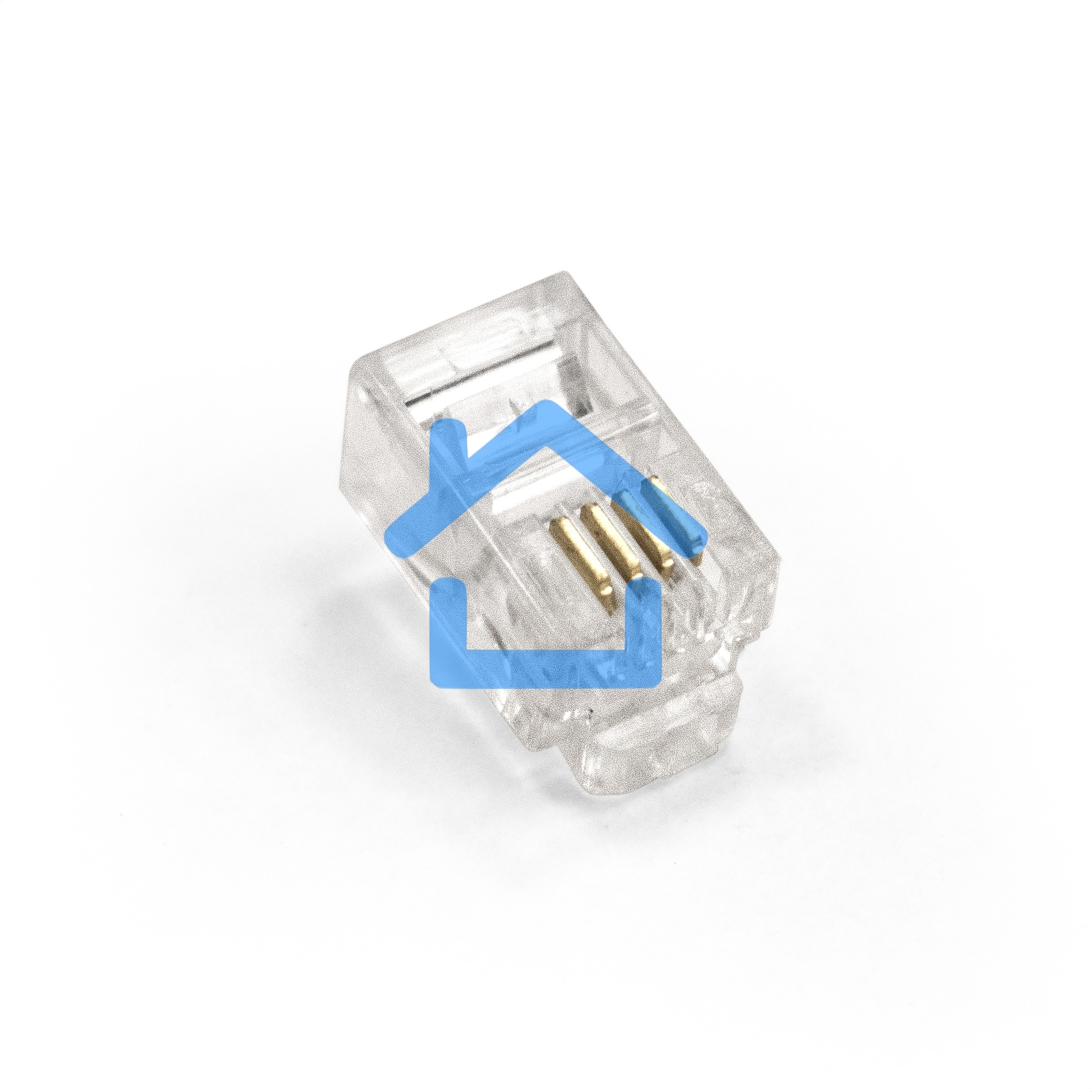 Коннектор ExeGate PL11-4P4C-100 RJ-11 телефонный разъем (4P4C), золотое напыление (100шт)