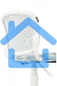 Кресло детское Бюрократ CH-W296NX TW-02 светло-серый овечки, сетка/ткань, крестов. пластик, пластик белый