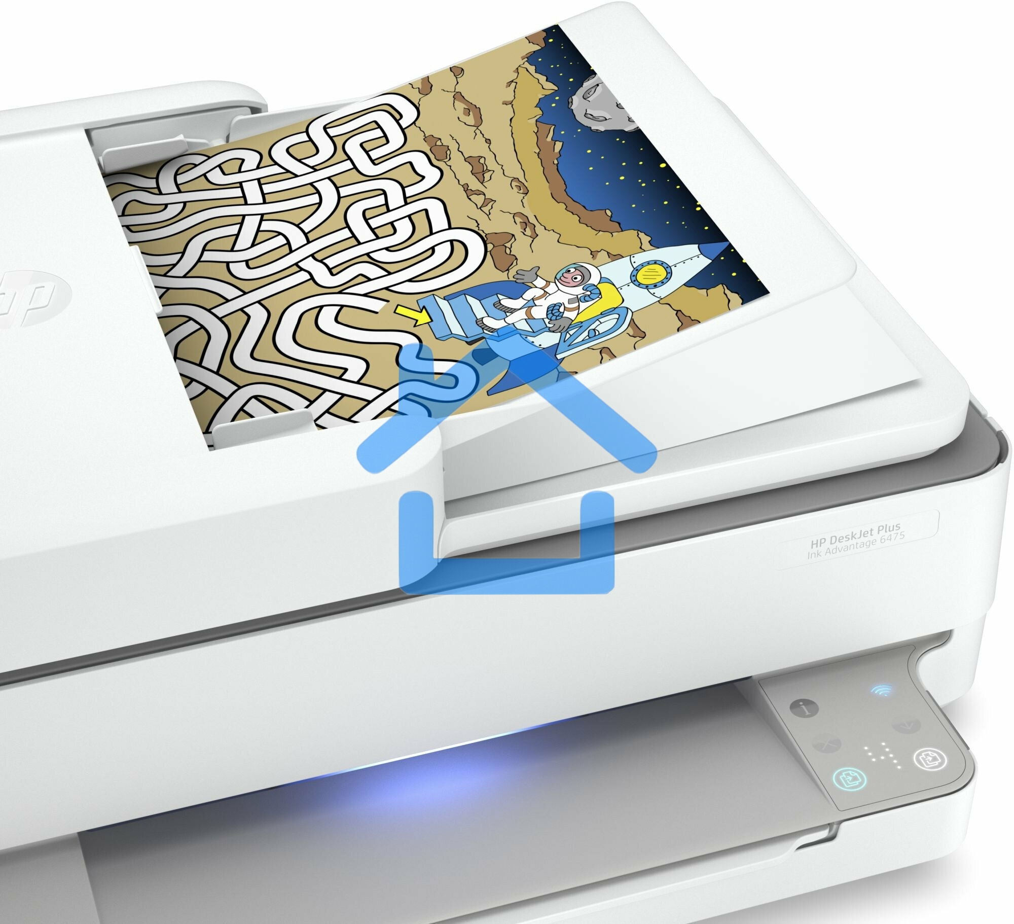 МФУ струйное HP DeskJet Ink Advantage 6475 (5SD78C), A4, цветной, печ. до 20 стр/мин. (ч/б) до 17 стр/мин. (цвет), скан. до 7 стр/мин. (ч/б) 3 стр/мин. (цвет), 1200x1200dpi, USB, Wi-Fi, Air Print