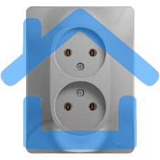 Розетка 2-м СП Glossa 16А IP20 без заземл. в сборе алюм. SchE GSL000320 Розетка 2-м СП Glossa 16А IP20 без заземл. в сборе алюм. SchE GSL000320