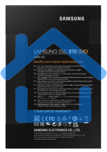 Накопитель SSD Samsung 870 QVO, 2Tb, SATA III, 2.5
