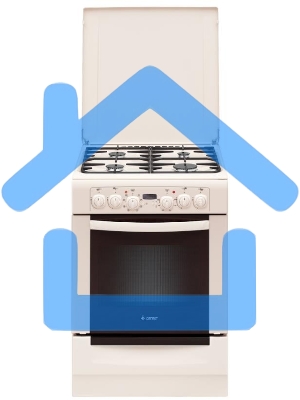 Плита комбинированная Gefest ПГЭ 6102-03 0167 бежевый, конфорок 4 газовых, духовка 55 л, 60 см x 85 см x 60 см