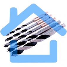 Набор сверл Matrix по дереву, 4-5-6-8-10 мм 5шт шестигран, хвостовик, пластиковый