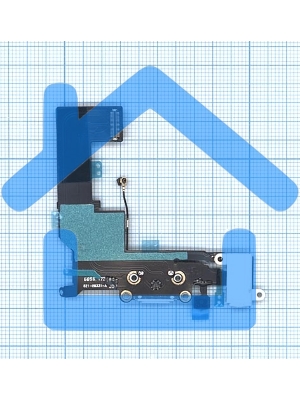 Шлейф разъема питания с аудио-разъемом для iPhone SE белый