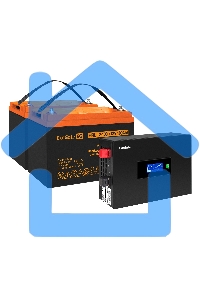 Комплект Источник бесперебойного питания EX295994RUS + батарея 100Aч EX285656RUS 2шт (инвертор, синус, для котла, PF=1, настенный) ExeGate IdealSine SR-1500.LCD.2SH 1500VA/1500W, чистая синусоида, цветной LCD-дисплей, 2*Schuko, крепление настенное, Black 