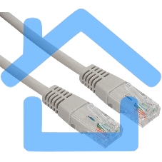 Пaтч-корд U/UTP Rexant, кат.5e, RJ45-RJ45, неэкранированный, LSZH серый, 1м