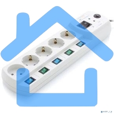 Сетевой фильтр Most EHV 5м (5 розеток) белый (коробка)