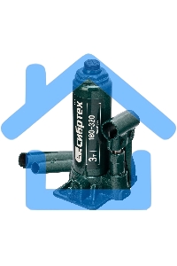 Домкрат гидравлический Сибртех бутылочный, 3т, 180-320мм, в пласт. кейсе