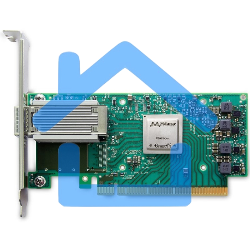 Mellanox ConnectX-5 VPI adapter card, EDR IB (100Gb/s) and 100GbE, single-port QSFP28, PCIe3.0 x16, tall bracket, ROHS R6