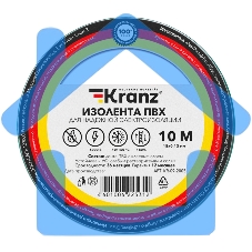 Изолента ПВХ KRANZ 0.13х15 мм, 10 м, зеленая (10 шт./уп.)