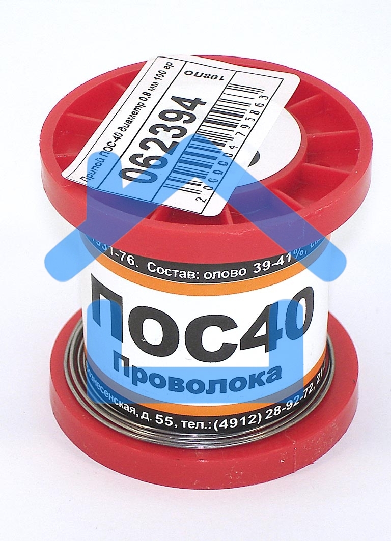 Припой ПОС-40 диаметр 0,8 мм 100 гр