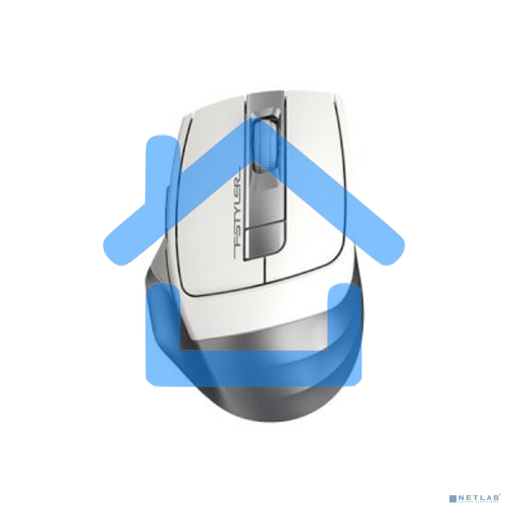 Мышь беспроводная A4Tech Fstyler FG35 серебристый/белый, 2000 dpi, радиоканал, USB, кнопки - 6
